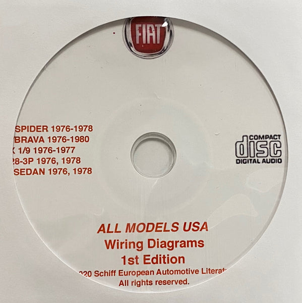 1976-1980 Fiat All Models USA Wiring Diagrams