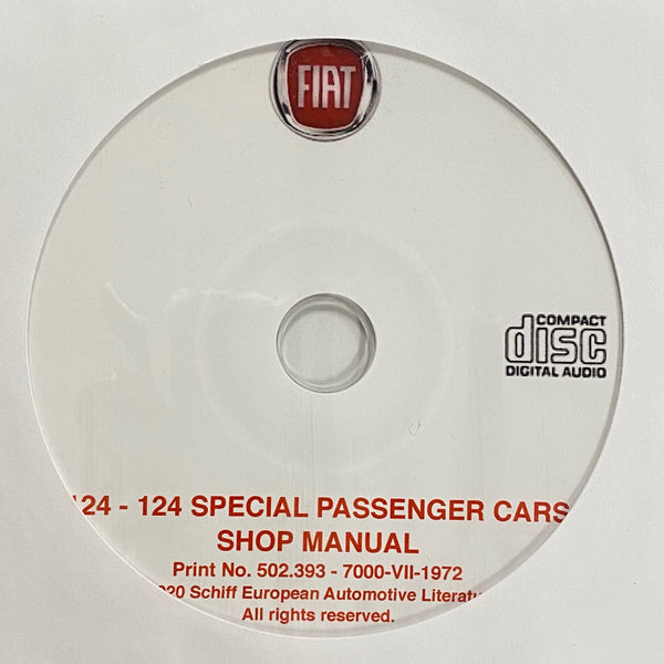 1966-1974 Fiat 124-124 Special Passenger Cars Shop Manual