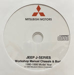 1980-1998 Mitsubishi Jeep J-Series Chassis & Body Workshop Manual