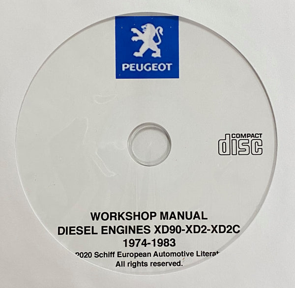 1974-1983 Peugeot Diesel Engines XD90-XD2-XD2C Workshop Manual